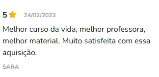 Avaliação de aluno na Hotmart