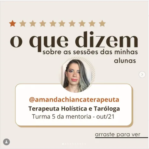 Depoimento de Amanda no Instagram