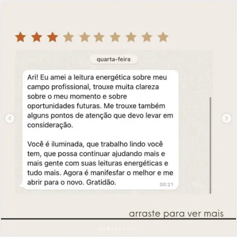 Depoimento de Ari no Instagram