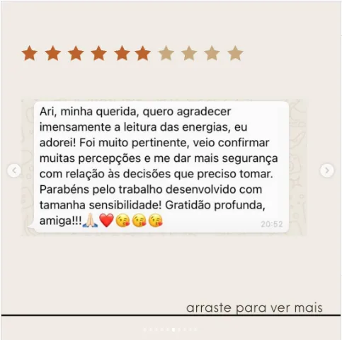 Depoimento de Ari no Instagram