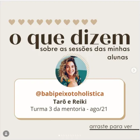 Depoimento de Babi no Instagram
