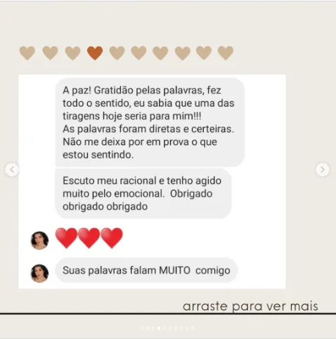 Depoimento de Babi no Instagram