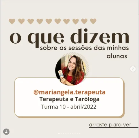 Depoimento de Mari no Instagram