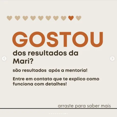 Depoimento de Mari no Instagram