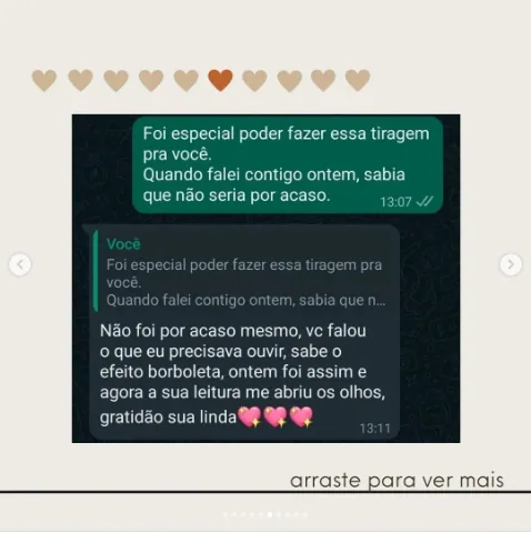Depoimento de Rari no Instagram